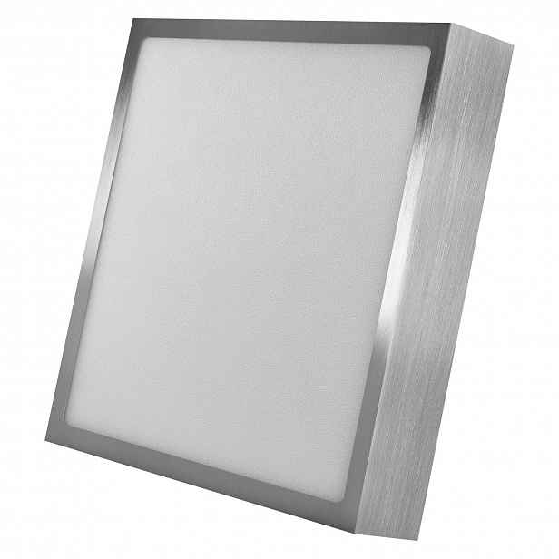 Stropní/nástěnné LED osvětlení Nexxo 22,5x22,5 cm, broušený nikl, hranaté