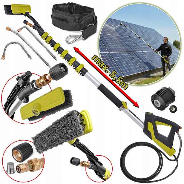 Teleskopický Nástavec 5,5 m pro mytí fotovoltaických panelů pro Nilfisk Stihl Re