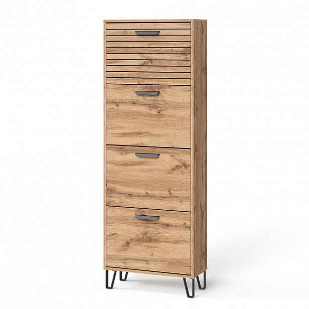 Vicco VÝKLOPNÍK NA BOTY Amber Dub Wotan 60 x 168 cm se 4 přihrádkami