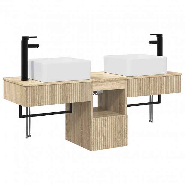 vidaXL Sada koupelnových skříněk 3 ks Dub sonoma 53 x 35 x 39 cm