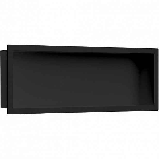 Zápustná polička/nika s okrajem do obkladu - černá matná - 60x20x10 cm