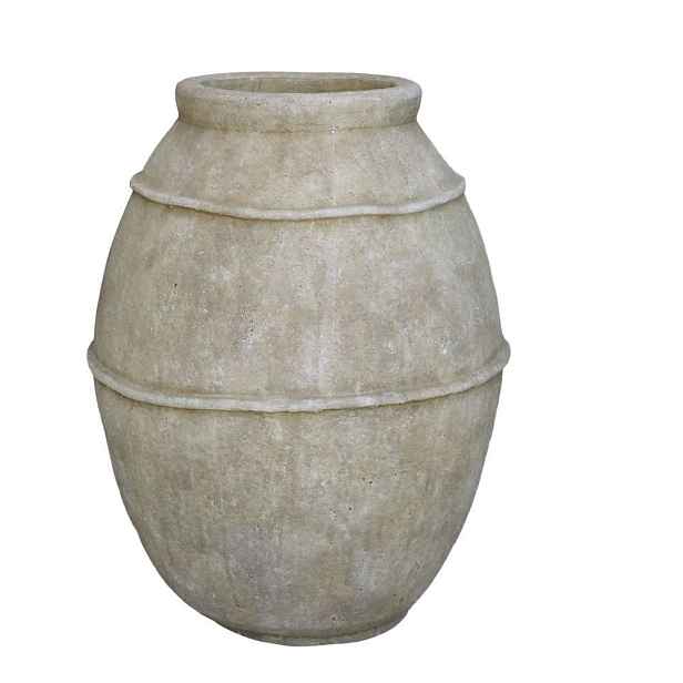 Béžová antik dekorační terakotová váza Lourdes - Ø 52*72 cm Chic Antique