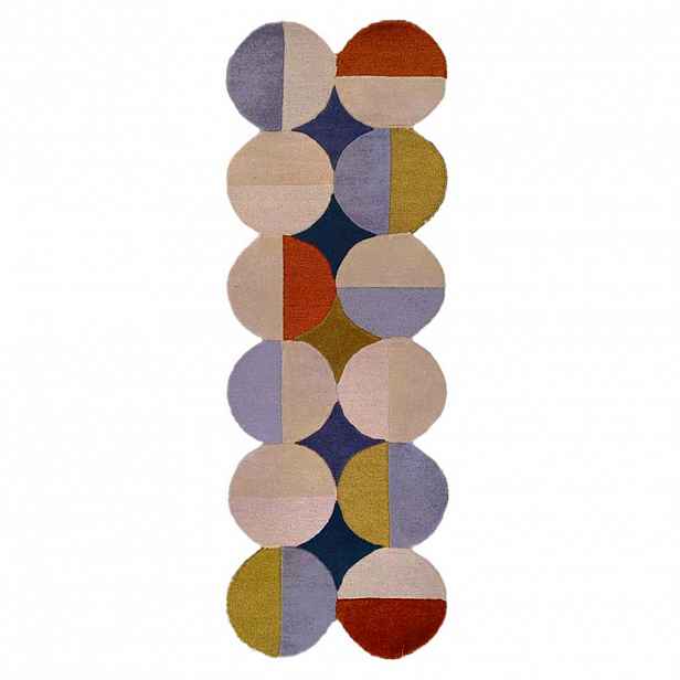 Flair Rugs BĚHOUN, 80/230 cm, modrá, rezavá