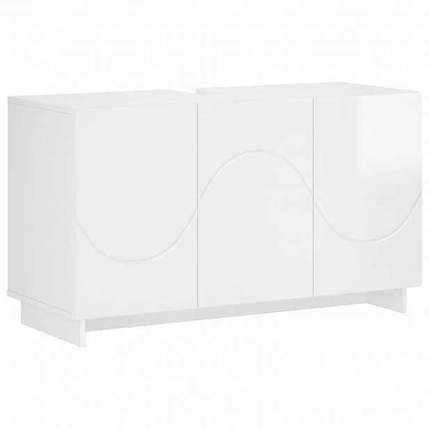 vidaXL Koupelnová skříňka Bílá s vysokým leskem 101 x 41 x 58 cm
