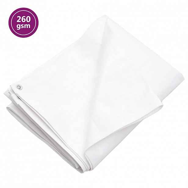 vidaXL Plachta 260 g/m² 8 x 8 m bílá HDPE