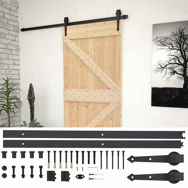 vidaXL Posuvné dveře 90 x 210 cm Masivní borovicové dřevo