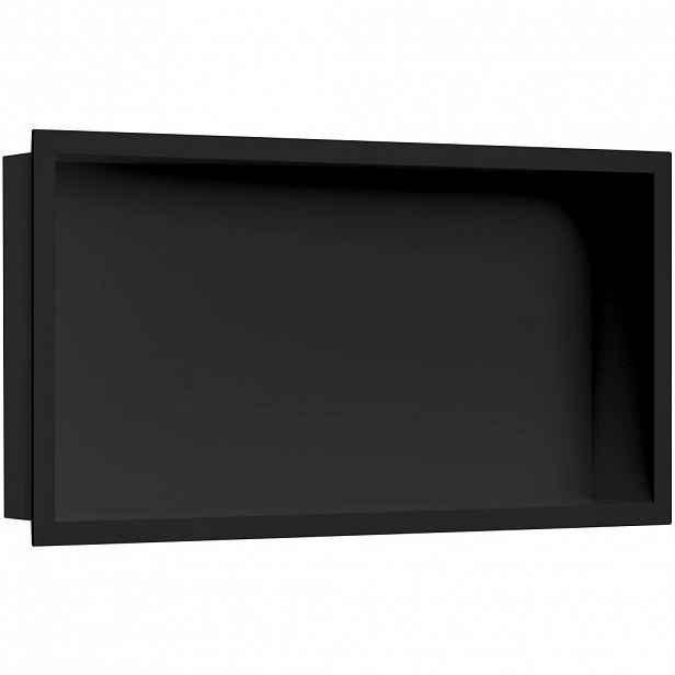 Zápustná polička/nika s okrajem do obkladu - černá matná - 60x30x10 cm