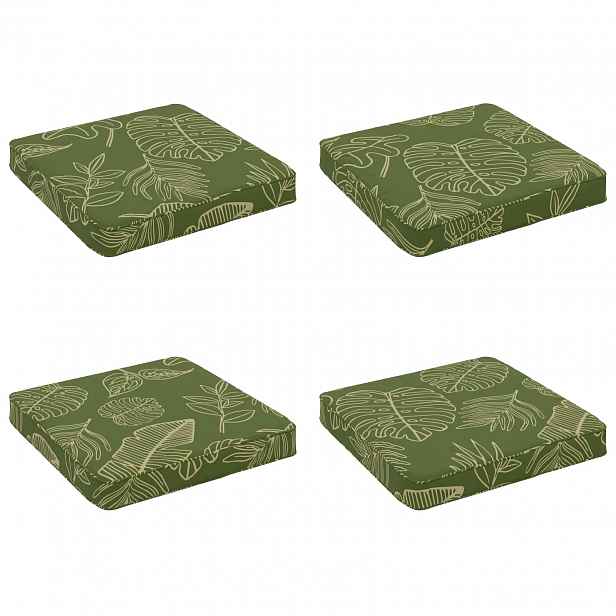 vidaXL Polstry ve 4 kusech VUGHT 4 pcs 100% polyester Listový design