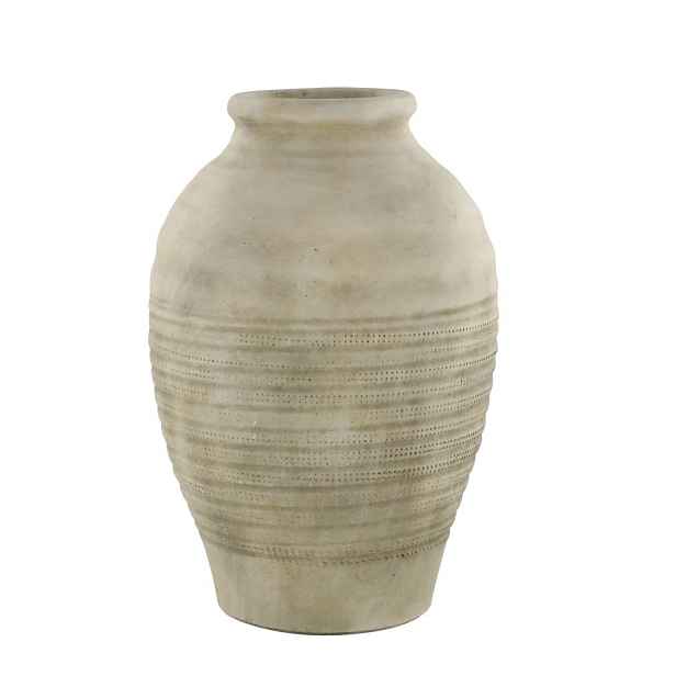 Béžová antik dekorační terakotová váza Lourdes - Ø 29*44 cm Chic Antique