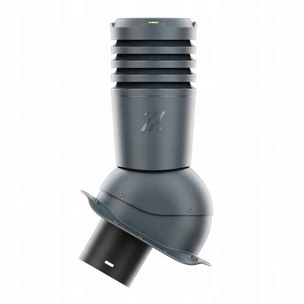 Větrací komín Ecoline pro plechovou střešní krytinu, profil E, průměr 150 mm, antracit