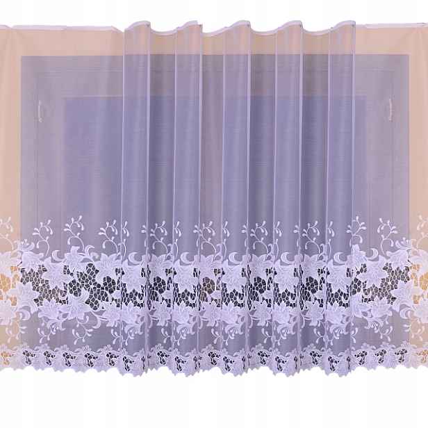 záclona do obývacího pokoje moderní zakard 550x130 lilie