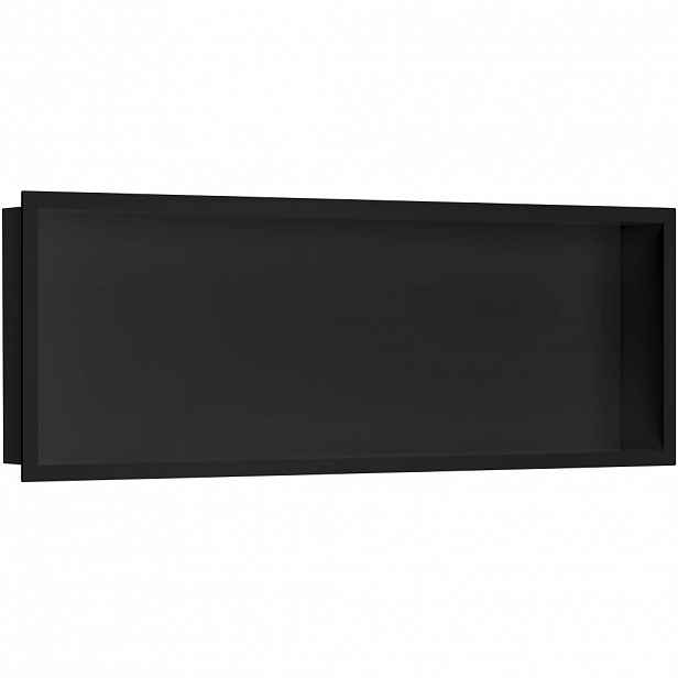 Zápustná polička/nika s okrajem do obkladu - černá matná - 90x30x10 cm