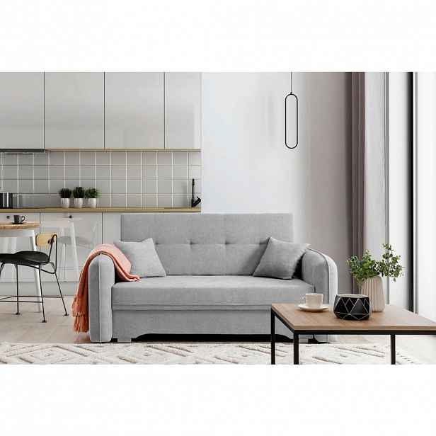 MID.YOU ROZKLÁDACÍ POHOVKA, textil, světle šedá