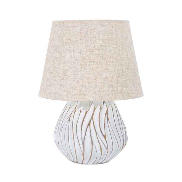 Béžová stolní lampa s textilním stínidlem (výška 48 cm) Honduras – Mauro Ferretti