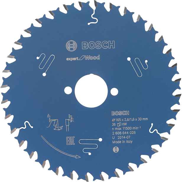 Kotouč pilový Bosch Expert for Wood 165×30×2,6 mm 36 z.