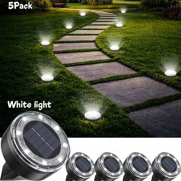 TEMU 56LED 7 BALEN 40LED 5 BALEN Solární zemní světlo, IP44 Solární zemní svítidlo, Vylepšené LED ploché krajinné osvětlení, Vhodné pro venkovní