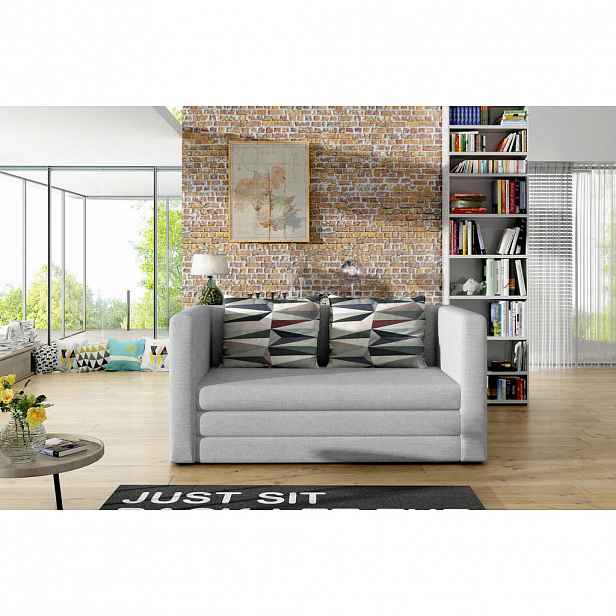 MID.YOU ROZKLÁDACÍ POHOVKA, textil, světle šedá