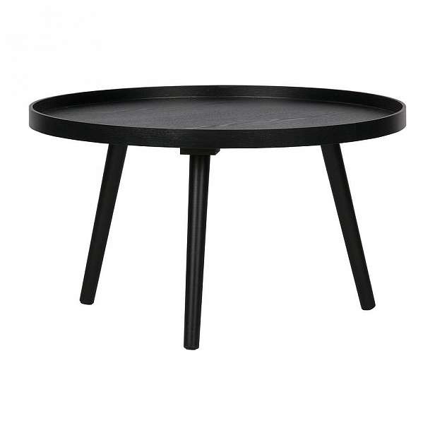 Černý konferenční stolek WOOOD Mesa, Ø 60 cm