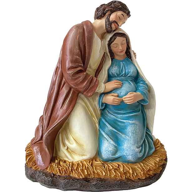 Figurka Klečící Sv. Josef A Panně Marie Těhotná 14cm výška. Vánoce