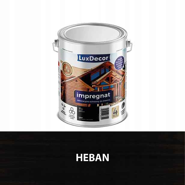 Luxdecor Ochranná A Dekorativní Impregnace – Dřevo 9L Ebenová