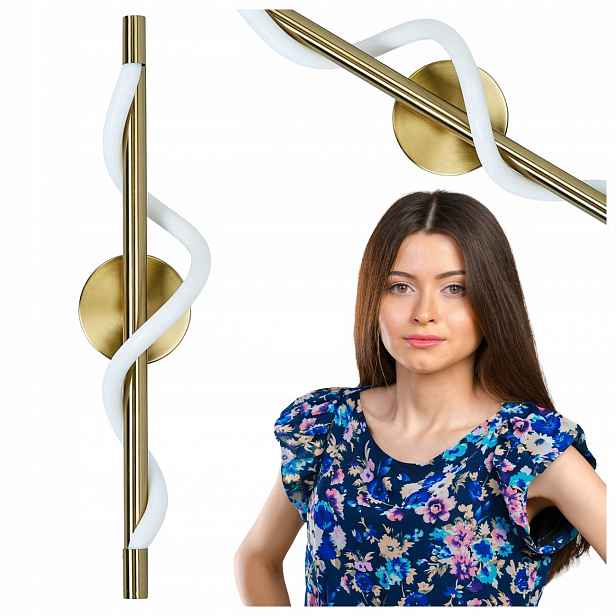 Nástěnné Svítidlo Meleca Zlatá Tuba Led 12W Proměnlivá Barva Světla Cct