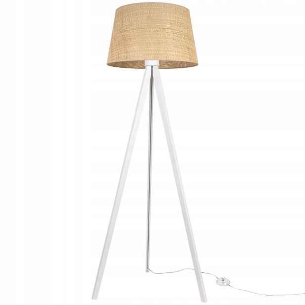 Stojací Lampa Trojnožka S Ratanovým Stínítkem Do Ložnice Obývacího Pokoje Boho