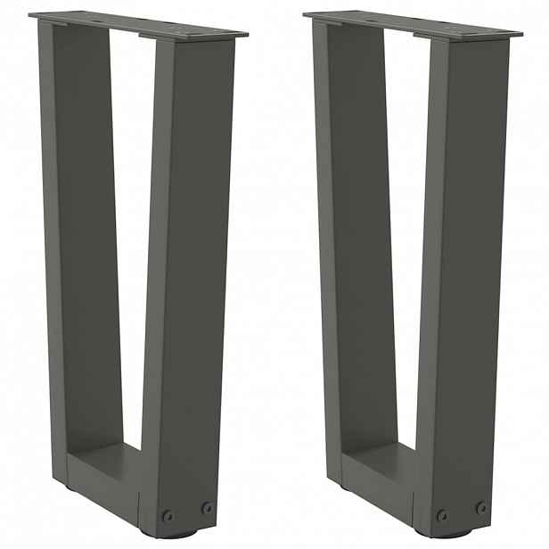 vidaXL Nohy konferenčního stolku ve tvaru V 2 ks antracitové 38 x (42-43,3) cm ocelové