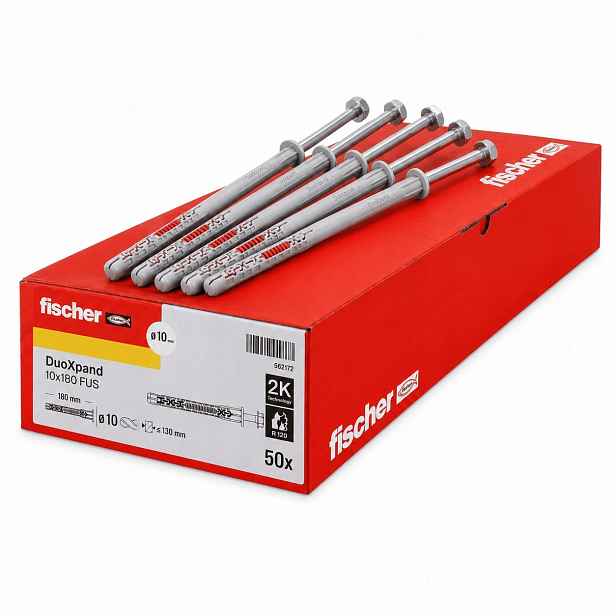 Fischer DuoXpand 10x180 Fus pozinkovaný rámový kolík, 50 ks