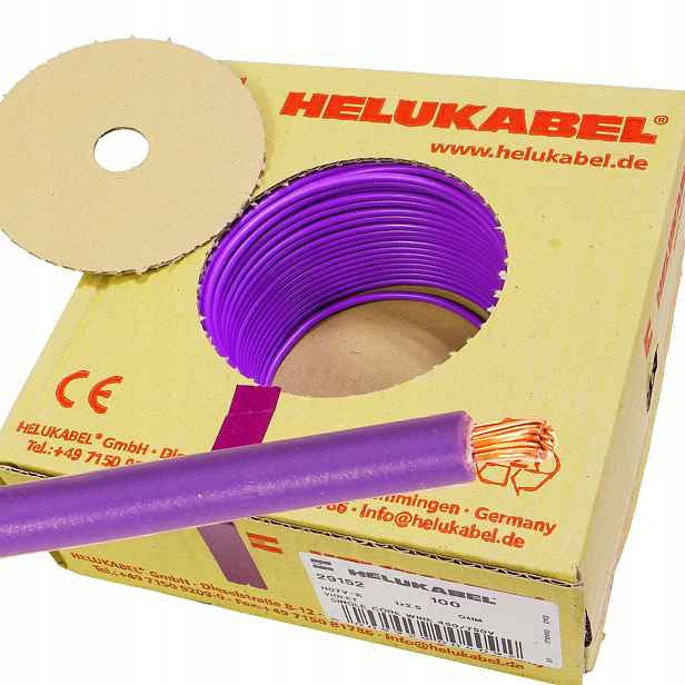 Kabel Lgy 2,5/2,5 mm fialový Helukabel 750V 29152 100m