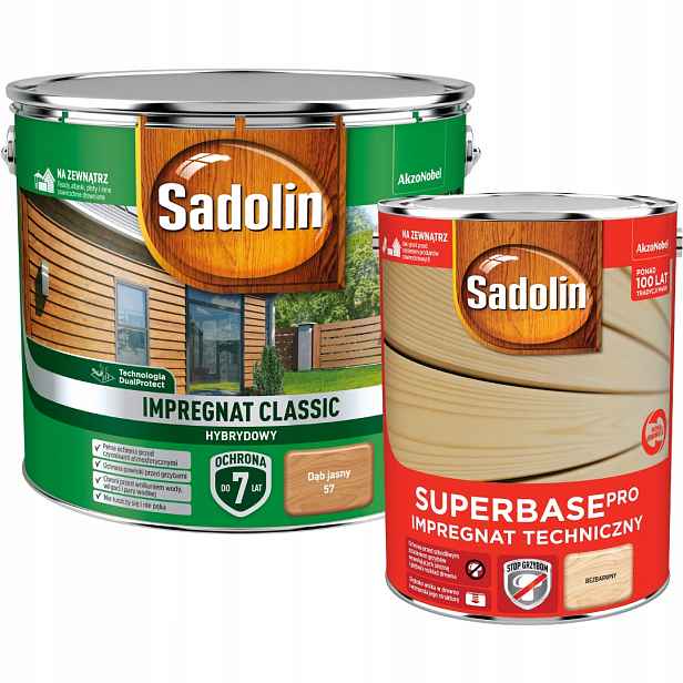 Sada Sadolin Klasická Impregnace 9L Dub Světlý Sadolin Grunt Superbase 5L