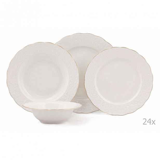 24dílná sada porcelánového nádobí Kutahya Simplicity
