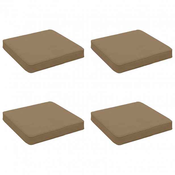 vidaXL Polstry ve 4 kusech VUGHT 4 pcs 100% polyester Taupe