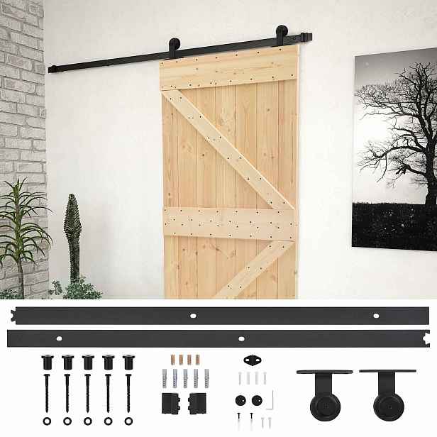 vidaXL Posuvné dveře 90 x 210 cm Masivní borovicové dřevo