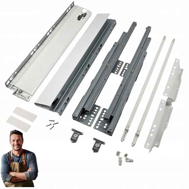 Šuplík Hafele Matrix S35 550 mm vysoká H-199 Nosnost 35 kg Bílá