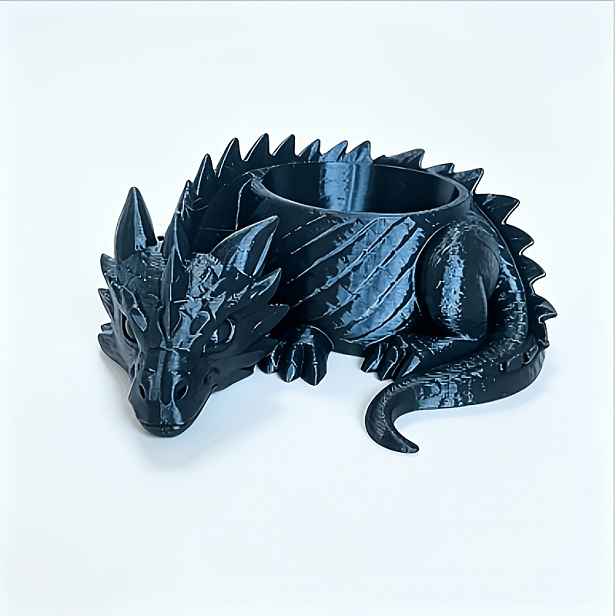 TEMU Květináč ve tvaru fantasy draka, nádherná 3D reliéfní výzdoba, zábavný spirálový , kreativní design, vhodný pro sukulenty a malé rostliny,
