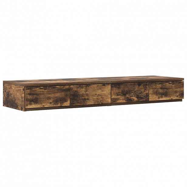 vidaXL Zásuvky pod postel Kouřový dub 120 x 36,5 x 16,5 cm