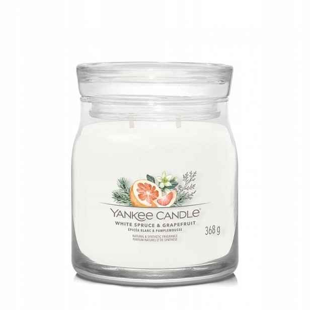 Yankee Candle Signature střední svíčka White Spruce & Grapefruit