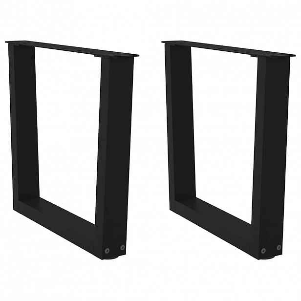 vidaXL Nohy konferenčního stolku ve tvaru V, 2 ks, černé, 50 x (42-43,3) cm, ocel