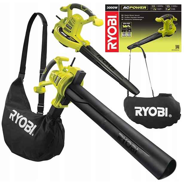 Zahradní Foukač Vysavač Foukač 3000 W RBV3000CSV Ryobi