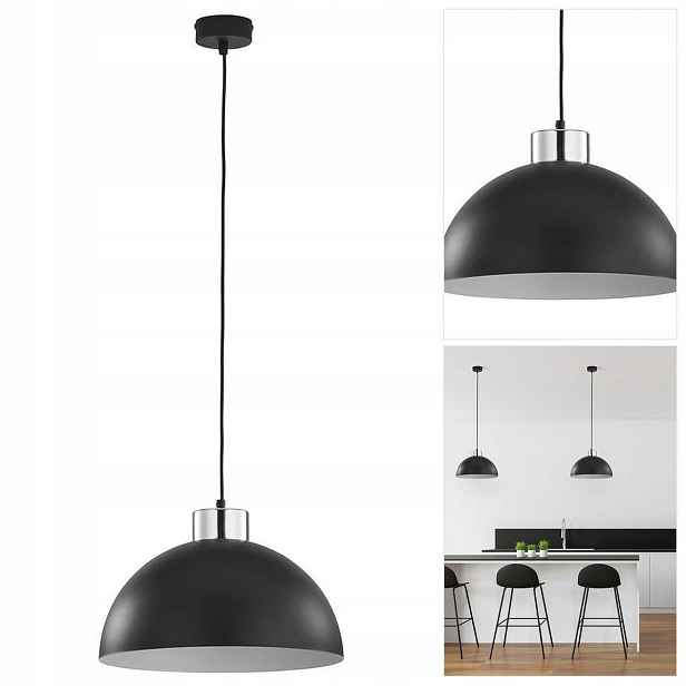 Černá závěsná lampa Tedi, moderní forma, nastavitelná výška, Tk Lighting