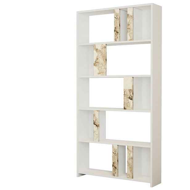 Knihovna Lime White Marbel and White