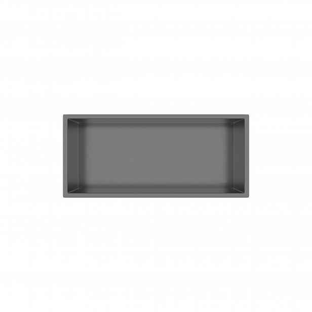 Koupelnová Polička Q-box 1 Podomítková Grafitová 45x20x10 cm Aquauno
