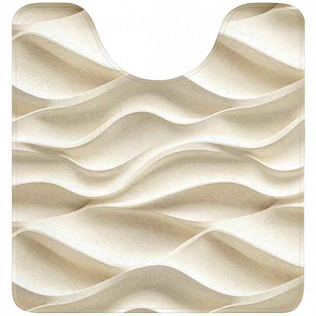 OnlyWow WC PŘEDLOŽKA Linie - Vlnité - Krémové 55x60 cm