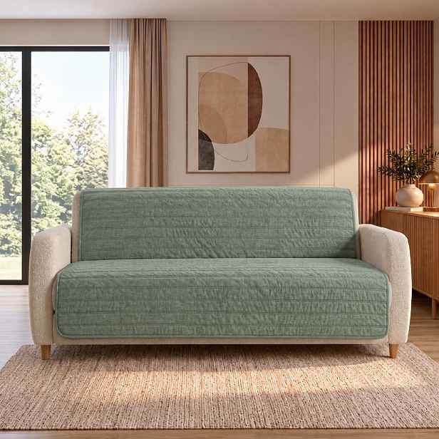 Přehoz na sedačku a pohovku MATRIX mátový režný vzhled 170x210 cm