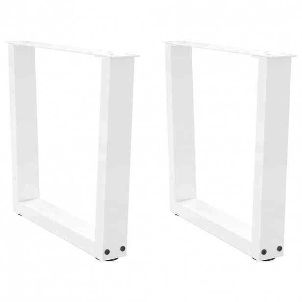 vidaXL Nohy konferenčního stolku ve tvaru V, 2 ks, bílé, 50 x (42-43,3) cm, ocel