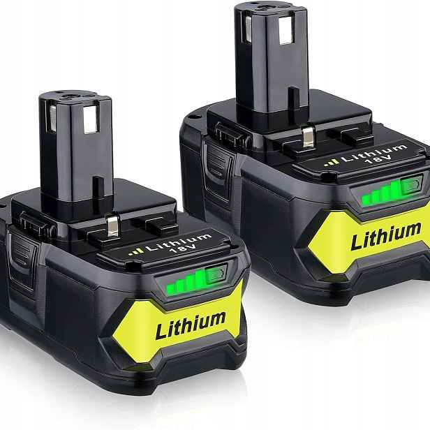 2*Akumulátor pro elektrické nářadí Ryobi 18 V 6,00 Ah Li-Ion 6,0 Ah 108 Wh