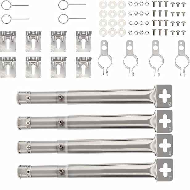 4X Hořák Na Plynový Gril 30-45 CM, Univerzální Nastavitelný Trubkový Set