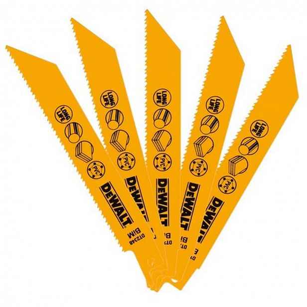 DeWALT - Sada pilových plátků, délka 15 cm, 5 ks DT2348