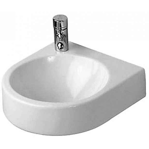 Duravit Architec - Umývátko 36x38 cm, bez přepadu, s otvorem pro baterii vpravo, bílá 0766350008