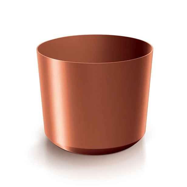 Prosperplast Plastový květináč TUBOS měděný lesklý, varianta 10,8 cm